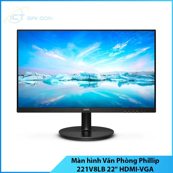Màn hình Văn Phòng Philips 221V8LB 21.5" FHD (1920x1080), 100Hz, Cổng kết nối: HDMI-VGA, độ sáng 250 cd/m²