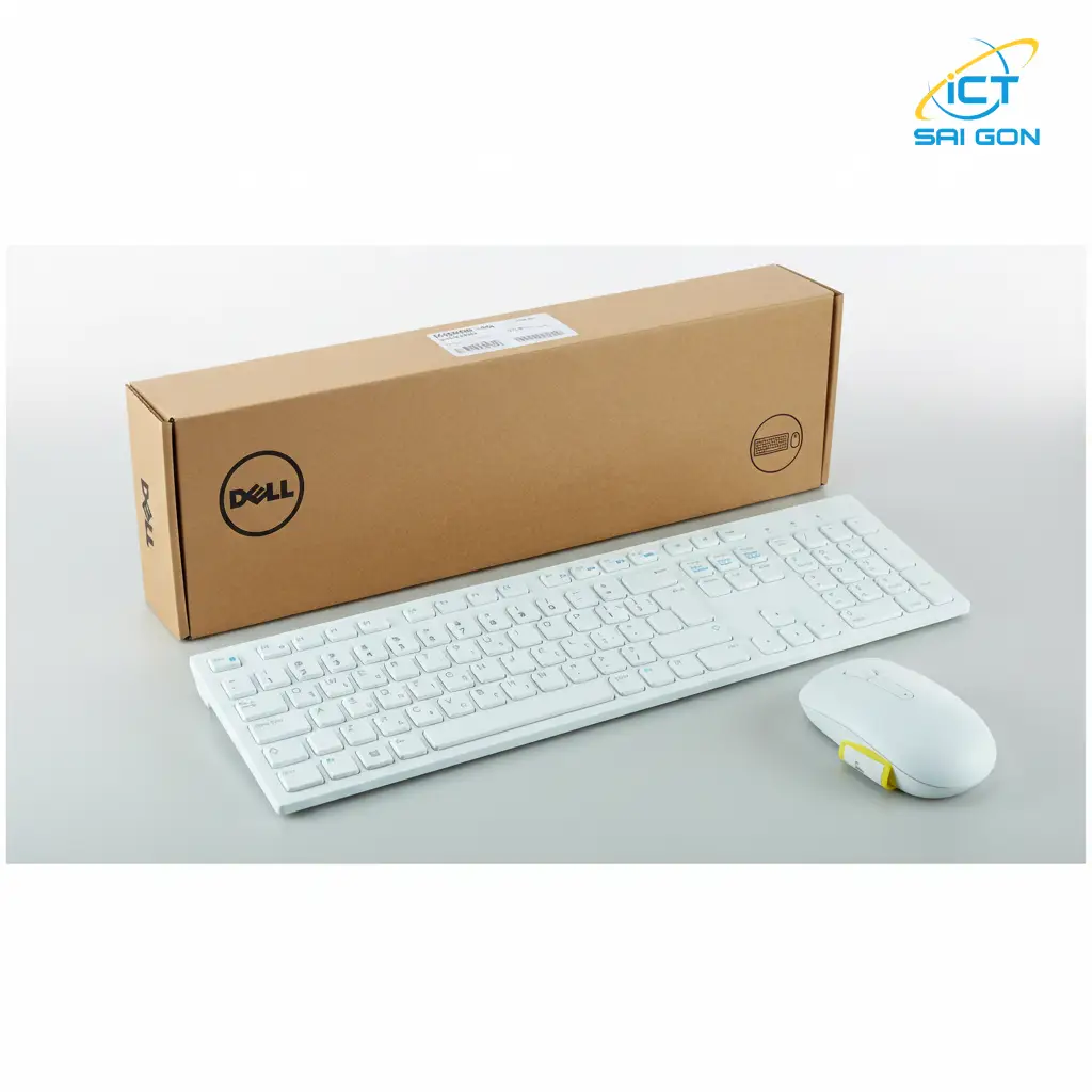 Combo bàn phím+chuột không dây DELL KM636 White JPN 05HKG8 (phím tiếng Nhật)