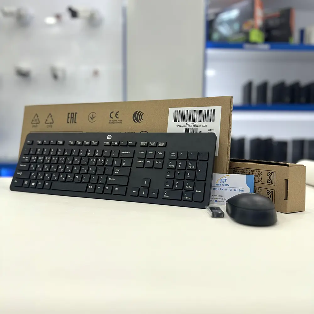 Combo phím chuột HP Slim Wireless Keyboard and Mouse Kit 803183-kd1