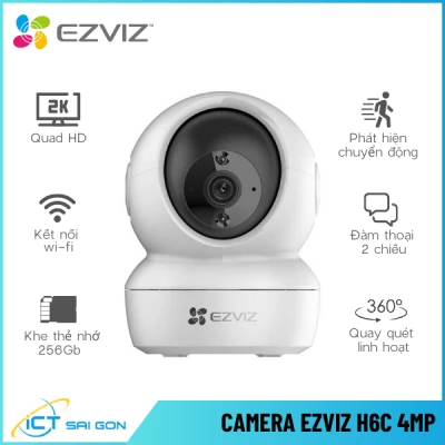Camera Wifi EZVIZ H6C 4MP PTZ 360 Tích Hợp Mic Loa