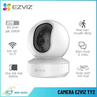 Camera Wifi EZVIZ TY2 1080P PTZ 360 Tích Hợp Mic Loa
