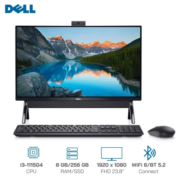 PC Dell Inspiron AIO 5400 [Core i3-1115G4, Ram 8G,  SSD 256G, LCD 23.8″ FHD]