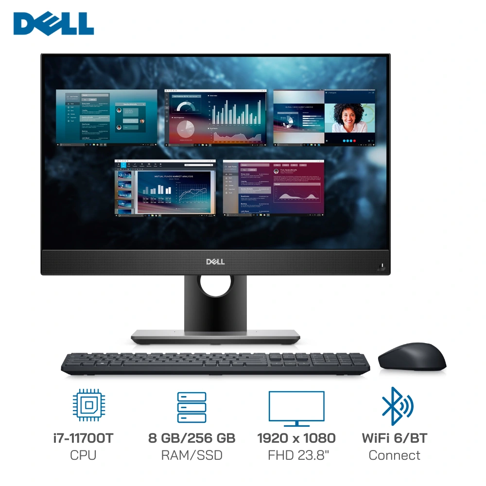 PC Dell OptiPlex 5490 AIO [ Core i7-11700T/8GB RAM/256GB SSD/WL+BT ]