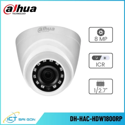 Camera HDCVI DAHUA DH-HAC-HDW1800RP 4K Dome Eyeball