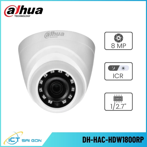 Camera HDCVI DAHUA DH-HAC-HDW1800RP 4K Dome Eyeball