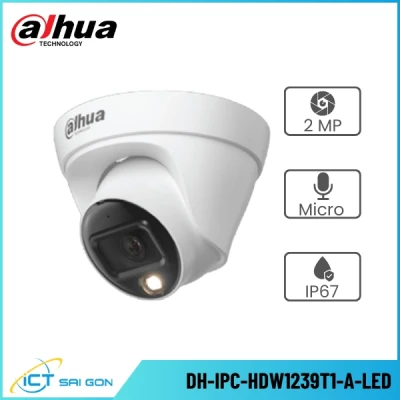 Camera IP DAHUA DH-IPC-HDW1239T1-A-LED 2MP Tích hợp Mic Full color