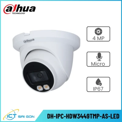 Camera IP DAHUA DH-IPC-HDW3449TMP-AS-LED 4MP Tích hợp Mic Onvif/PoE IP67