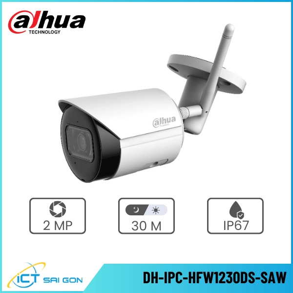 Camera Wifi DAHUA DH-IPC-HFW1230DS-SAW 2.0MP Tích Hợp Mic
