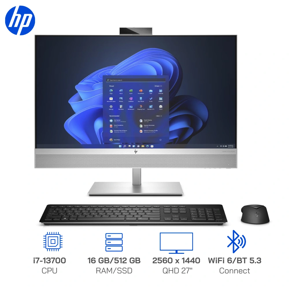 (PC) HP EliteOne 870 G9 AIO i7-13700, Ram 16G, SSD 512G, Màn hình 27.0 QHD, W11H / VGA 4G_RTX3050Ti 8W302PA
