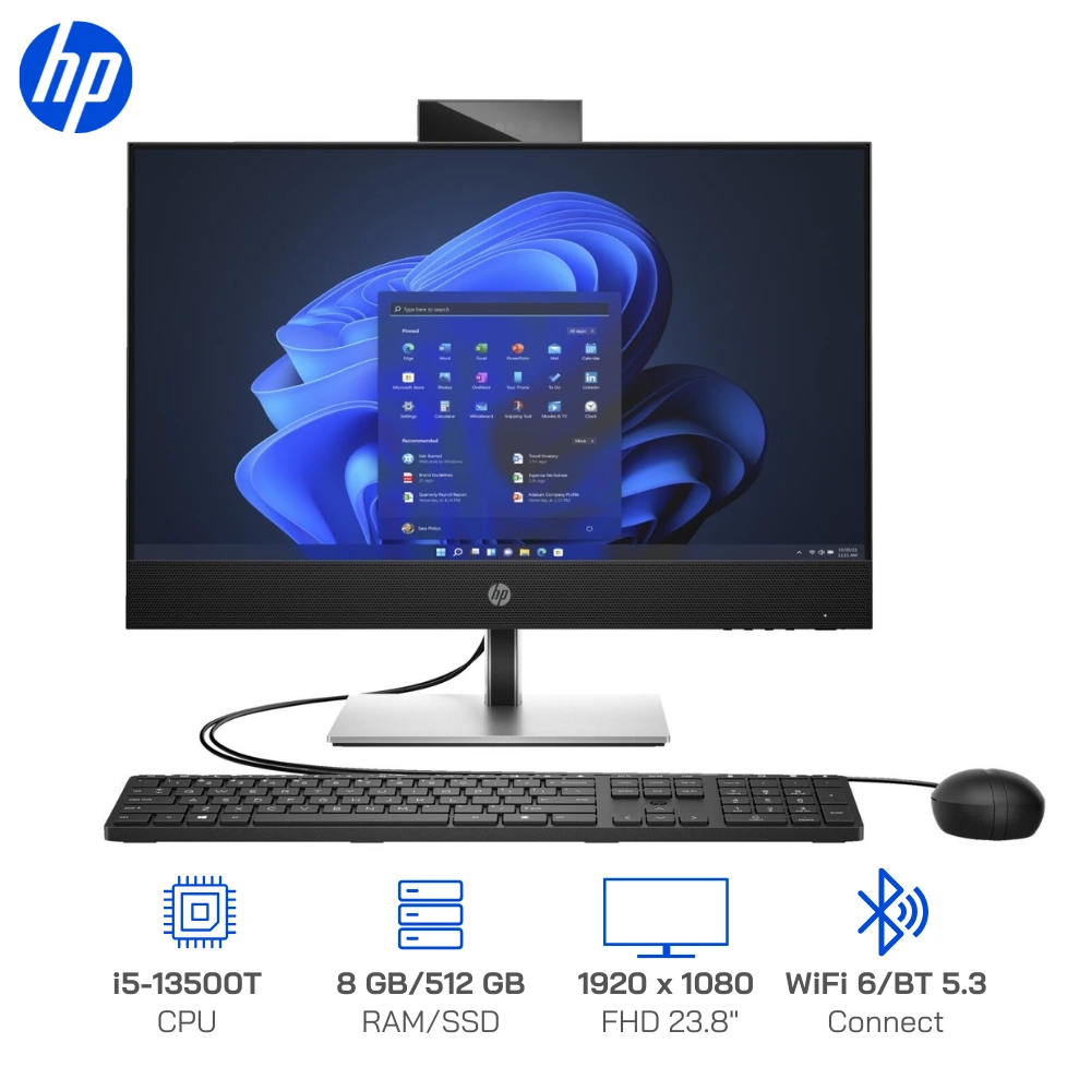 PC HP ProOne 440 G9 AIO Core i5-13500T, Ram 8GB, SSD 512GB, LCD 23.8 FHD] 8W8L0PA - Non-Touch - Thế Hệ 13