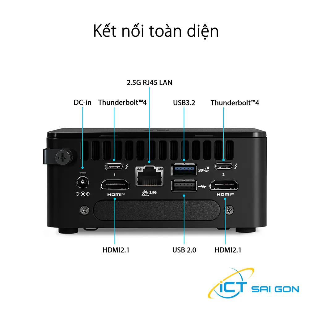 Mini PC Asus NUC13 PRO Tall RNUC13ANHI300001I/ i3-1315U/ 2xDDR4-3200/ 3xNVMe, SATA/ 2x HDMI 2.1/2x Thunderbolt/ VESA MOU