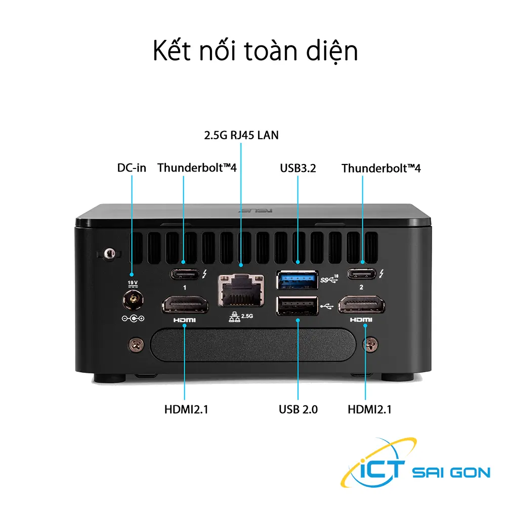 Mini PC Asus NUC12 PRO Tall RNUC12WSHI700000I/ i7-1260P/ 2xDDR4-3200/ 2x HDMI 2.1/2x Thunderbolt/ VESA MOUNT