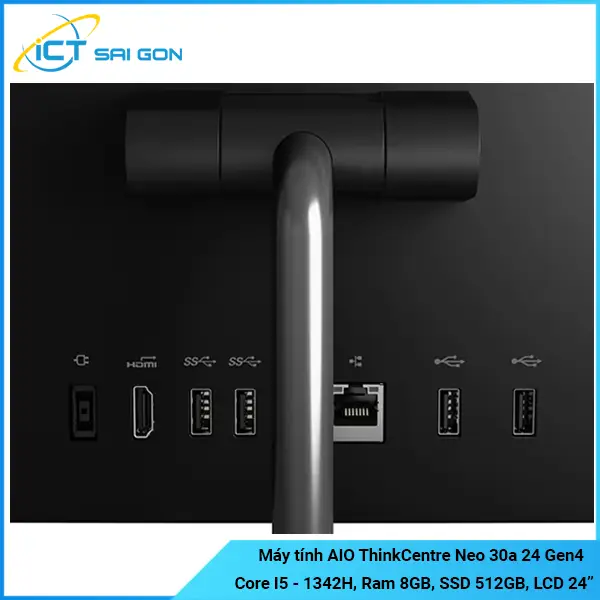 PC ThinkCentre Neo 30a 24 Gen 4 AIO Core I5-13420H, Ram 16GB, SSD 512GB, WF+BT, 24 inch FHD, Win 11H, 12SC0025VA
