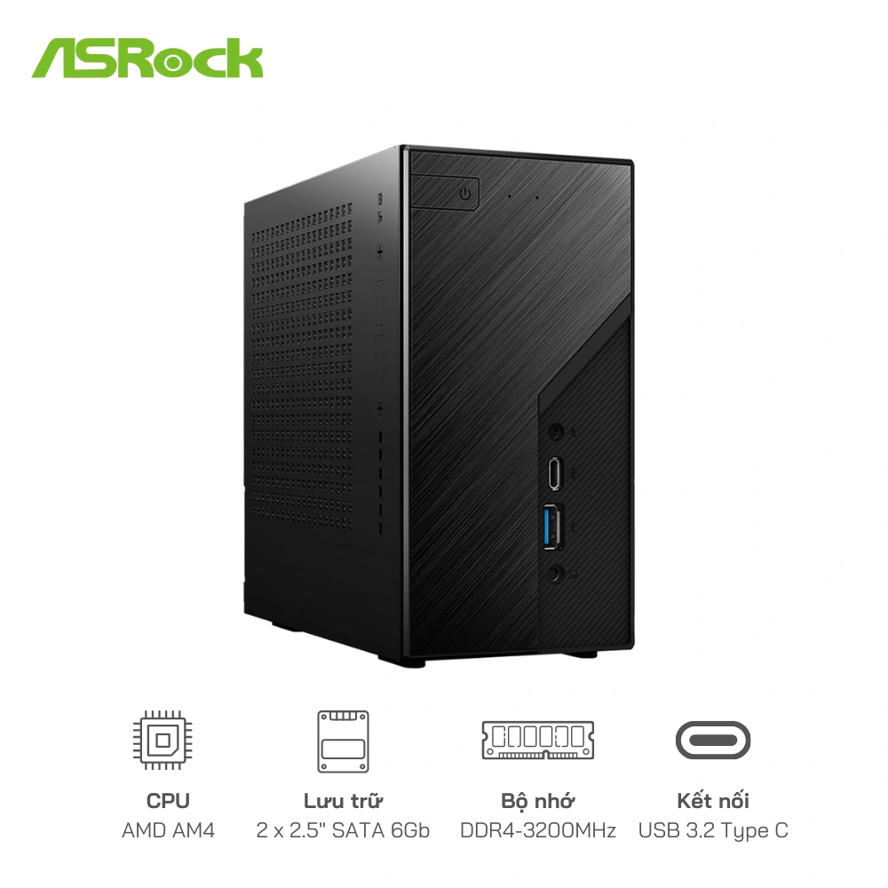 Mini PC ASROCK DeskMini X300 / CPU AMD AM4 / Dual DDR4 RAM
