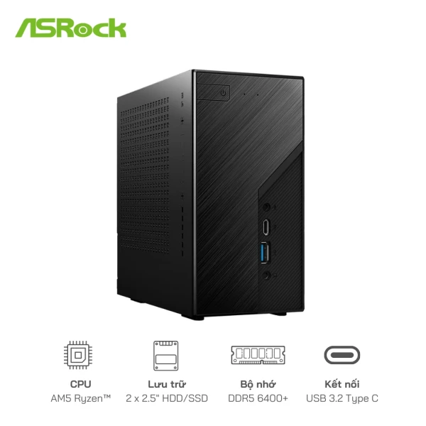 Mini PC ASROCK DeskMini X600 (Case+PWR+MB)