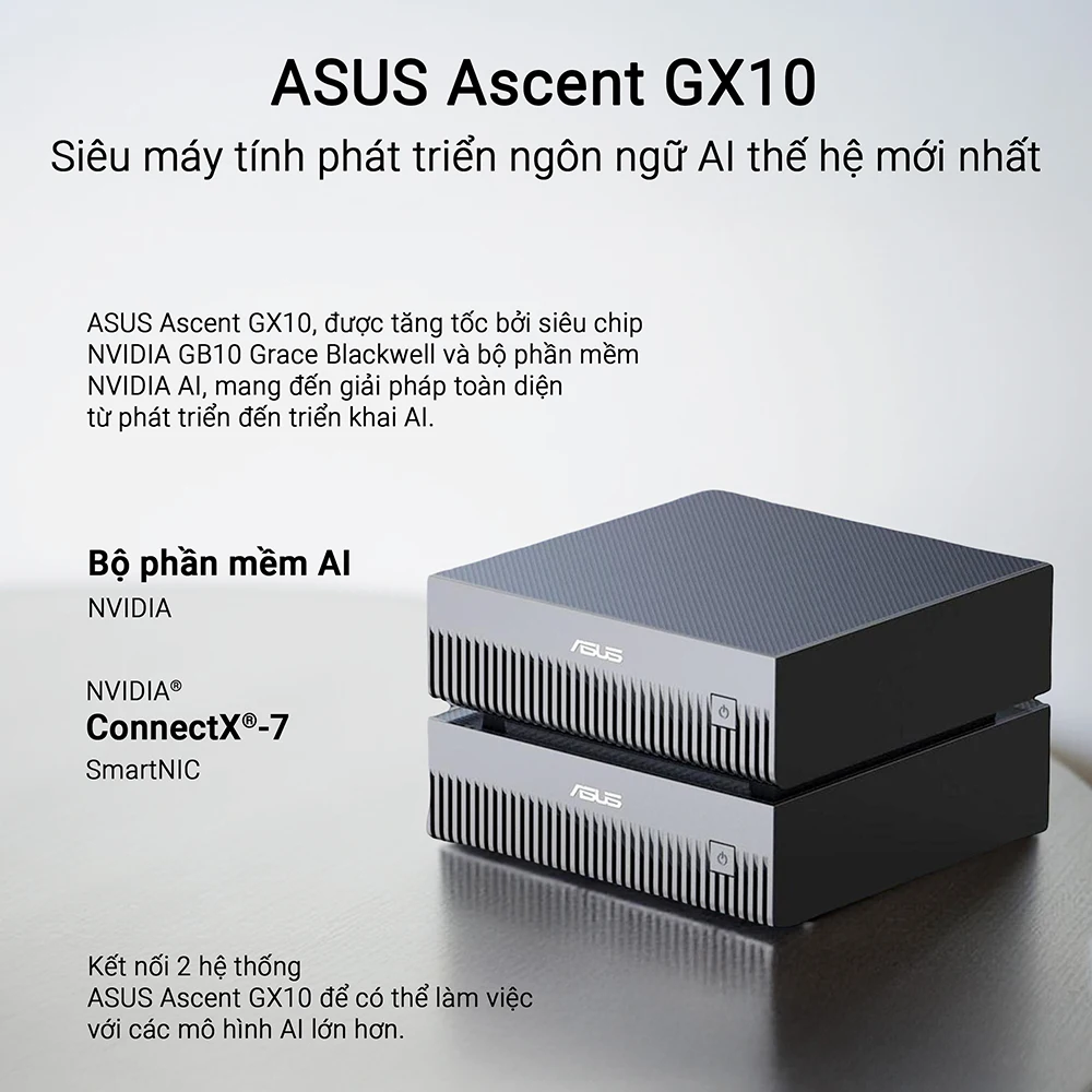 Mini PC AI ASUS Ascent GX10 GX10-GG0036BN (NVIDIA GB10/128GB RAM/4TB NVMe SSD)