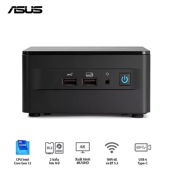 Mini PC Asus NUC12 PRO Tall RNUC12WSHI500001I/ i5-1240P/2xDDR4-3200 /3xNVMe/2x HDMI 2.1/2x Thunderbolt/ VESA MOUNT