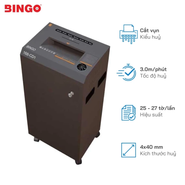 Máy hủy tài liệu Bingo 168-CD1 ( Hủy Công Nghiệp)