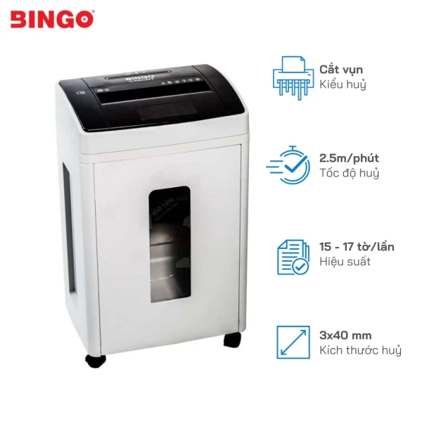 Máy hủy tài liệu Bingo C46CDT - Thiết kế nhỏ gọn, công suất lớn, độ ồn thấp