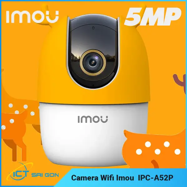 Camera IP Wifi Imou Ranger 5MP - IPC-A52P - Xoay 360° - Hỗ trợ đàm thoại 2 chiều