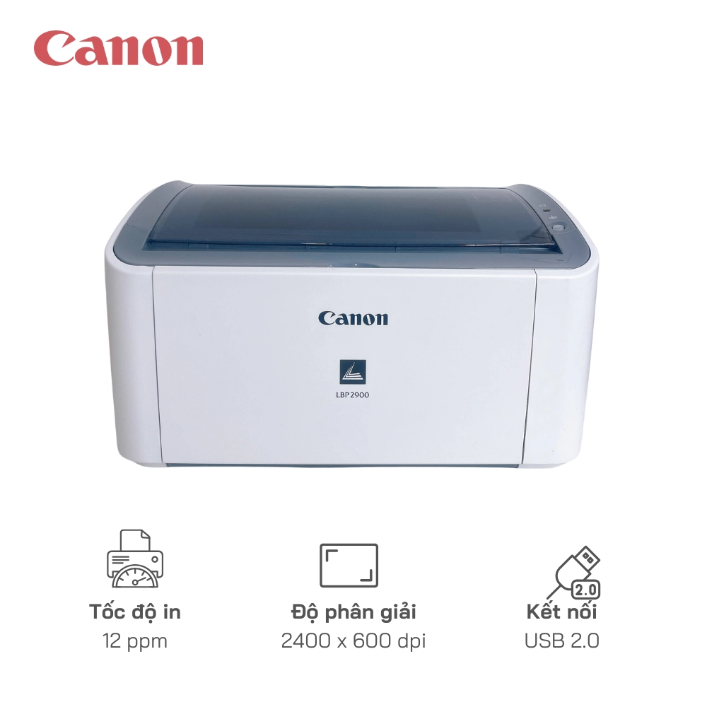 Máy in laser đen trắng CANON LBP2900 / Tốc độ in 12ppm / Kết nối USB 2.0