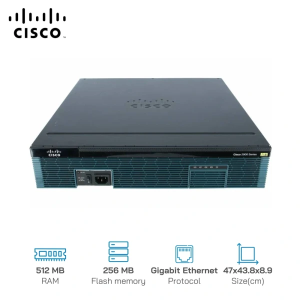 Cisco 2921 Voice Bundle, PVDM3-32, UC License PAK, FL-CUBE10 - (CISCO2921-V/K9) + 1 VWIC3-1MFT-T1/E1