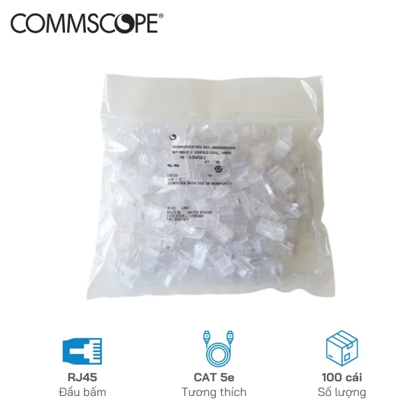 Đầu RJ 45 (AMP) CommScope (bịch)