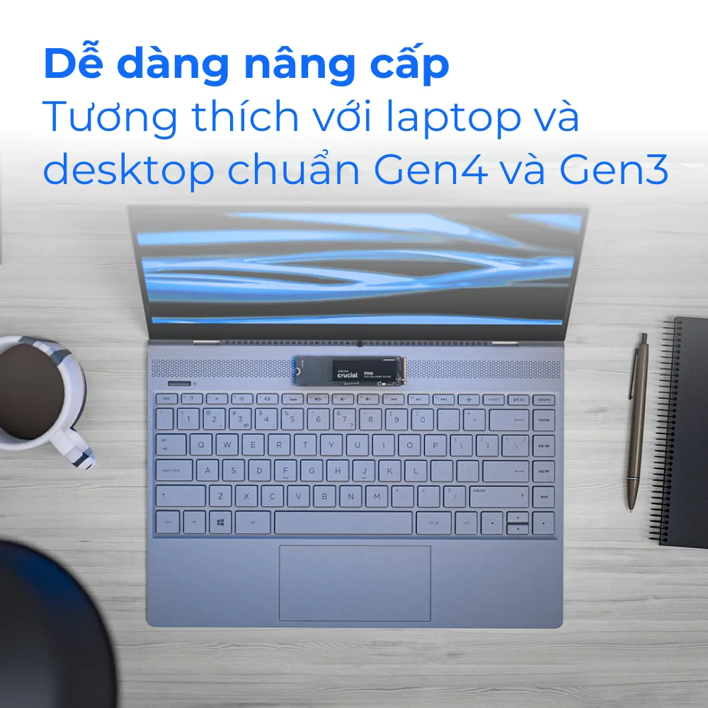Ổ cứng SSD NVMe Crucial P310 1TB M.2 PCIe Gen4 x4 | R/W: 7100/6000 Mbps