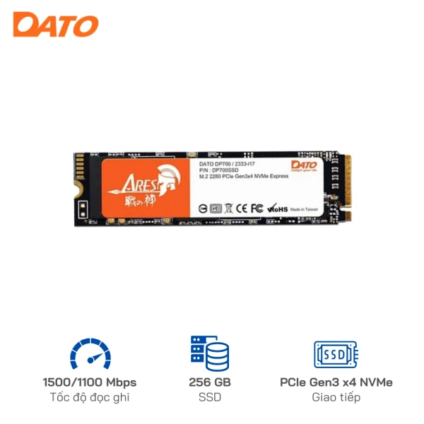 Ổ cứng SSD Dato 256GB DP700 M2 PCIe NVME