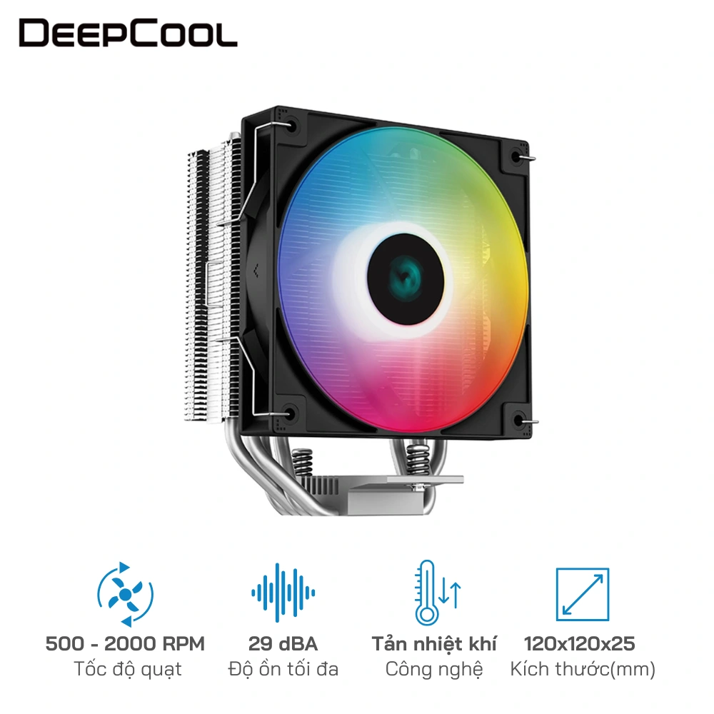 Tản nhiệt Khí CPU Deepcool AG400 ARGB - Socket hỗ trợ: LGA 1700/1200/11xx