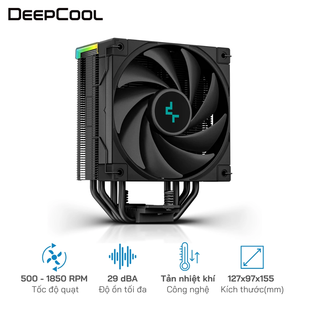 Tản nhiệt khí CPU Deepcool AK400 Digital (Black/ White) - Socket hỗ trợ  LGA 1700/1200/11xx AM4/AM5