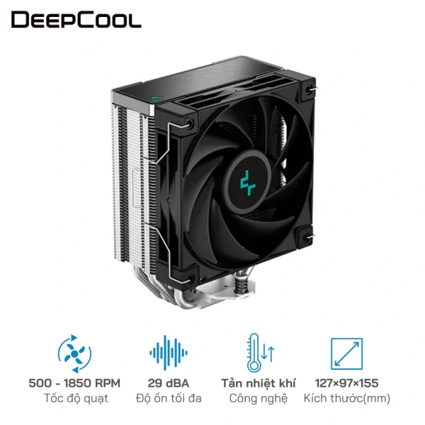 Tản nhiệt CPU DEEPCOOL AK400 - Socket hỗ trợ  LGA 1700/1200/11xx
