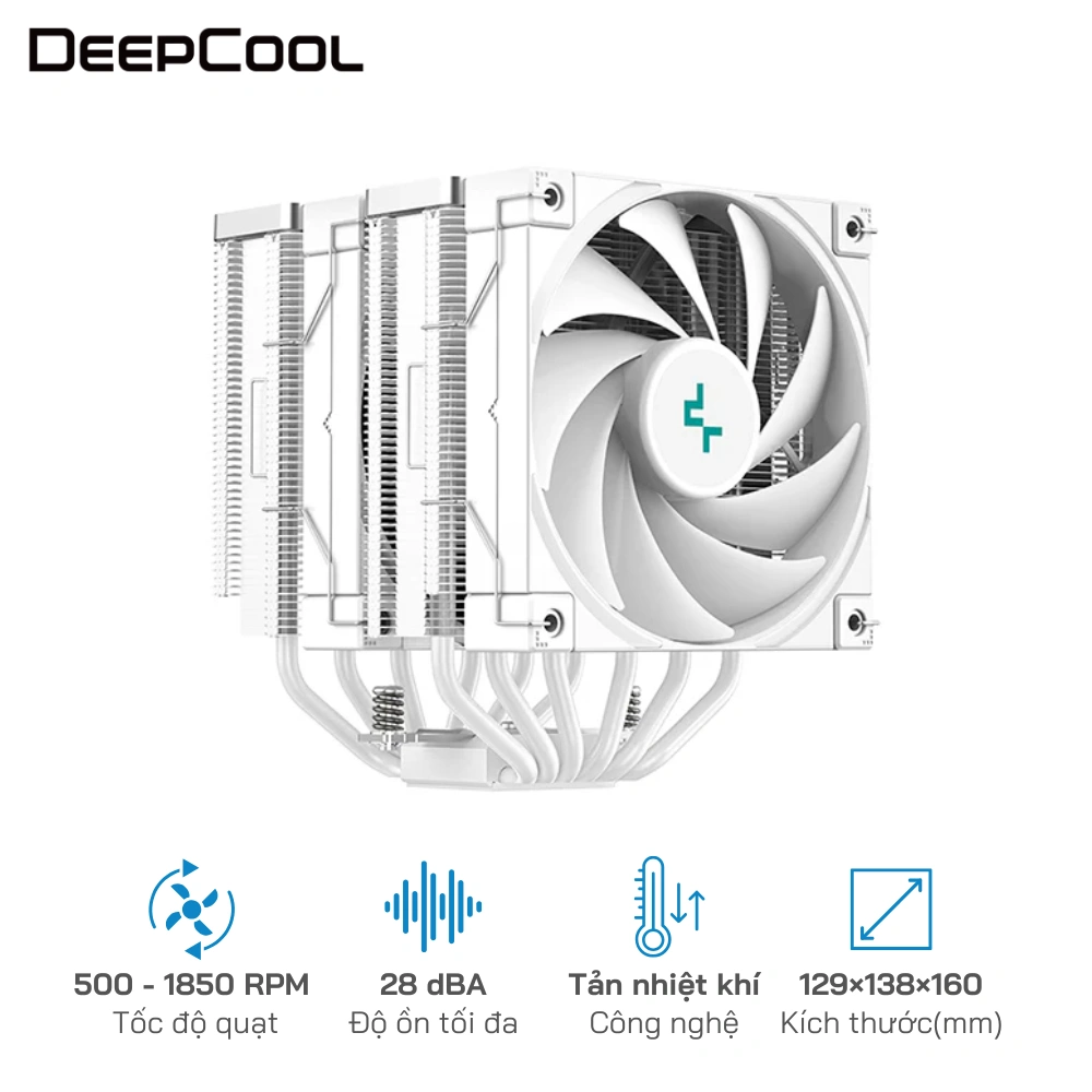 Tản nhiệt CPU DEEPCOOL AK620 WH