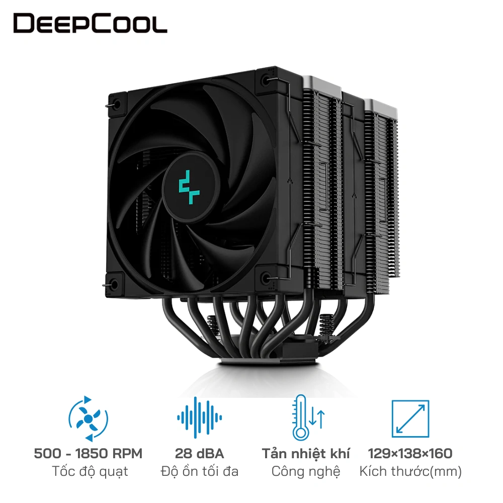 Tản nhiệt CPU DEEPCOOL AK620 Zero Dark