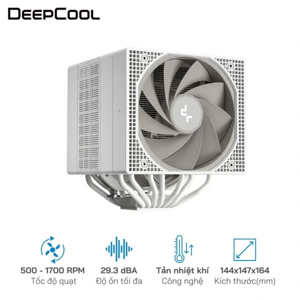Tản Nhiệt Khí CPU DeepCool ASSASSIN IV WH (White) -  Socket hỗ trợ LGA2066/2011v3/2011/1700/1200/11xx AM4/AM5