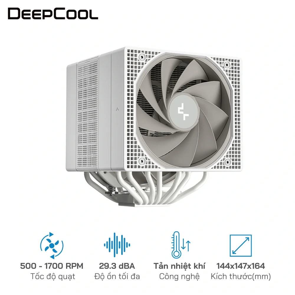 Tản Nhiệt Khí CPU DeepCool ASSASSIN IV WH (White) -  Socket hỗ trợ LGA2066/2011v3/2011/1700/1200/11xx AM4/AM5