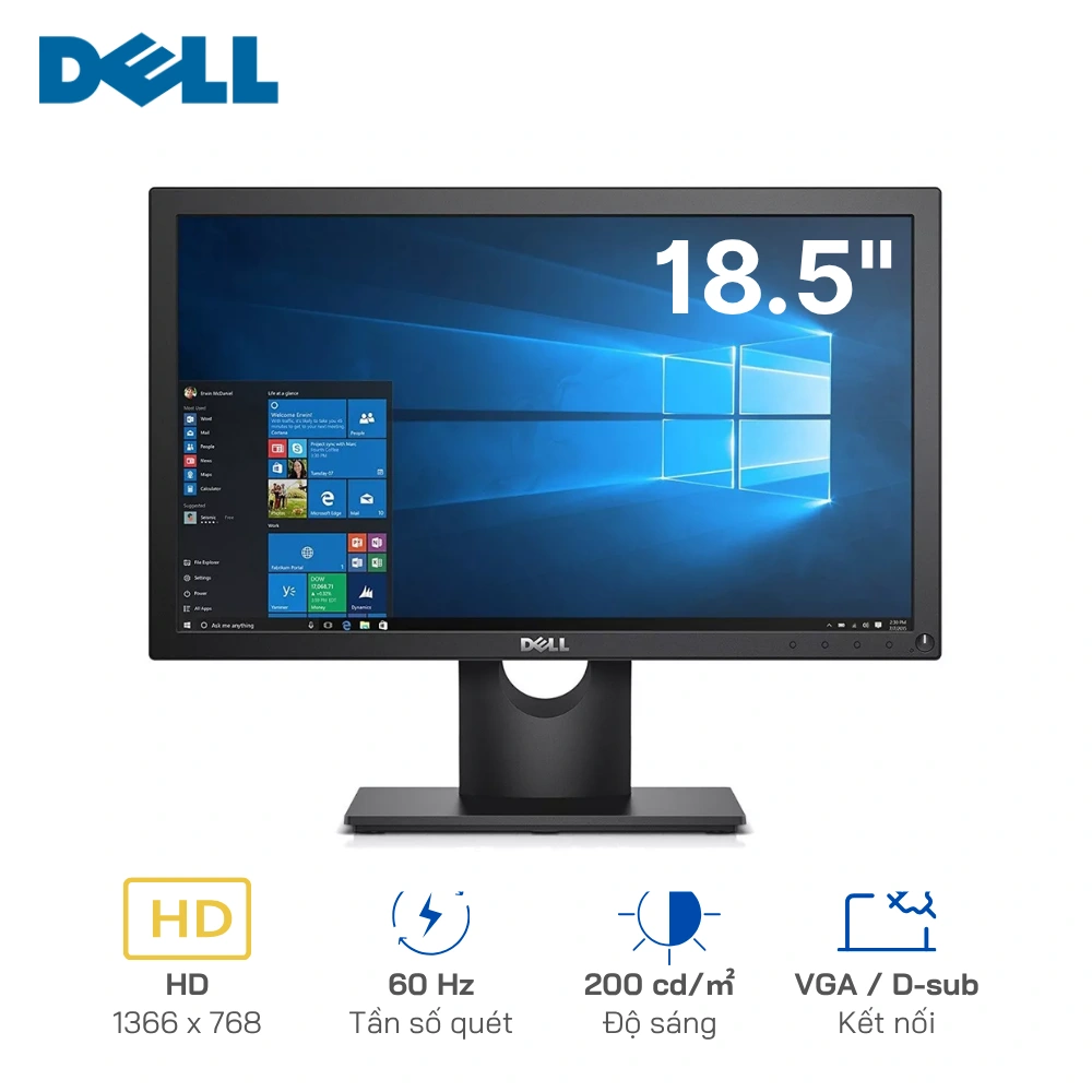 Màn Hình Dell E1916HV 18.5 inch (1366×768/TN/60Hz/5ms)