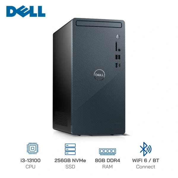 PC Dell Inspiron Desktops 3020MT (i3-13100/ Ram 8GB/ SSD 256GB/ VGA Onboard/ WL+BT/ K+M/Office/Win11) (42IN3020MT0001)
