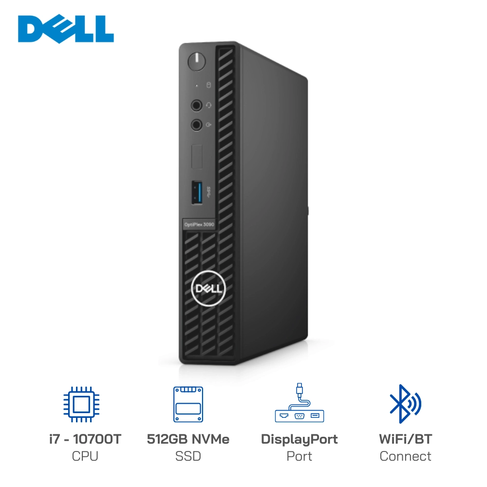Mini PC Dell Optiplex 3090 Micro Core i7-10700T, Ram 16GB, SSD 512GB, Wifi