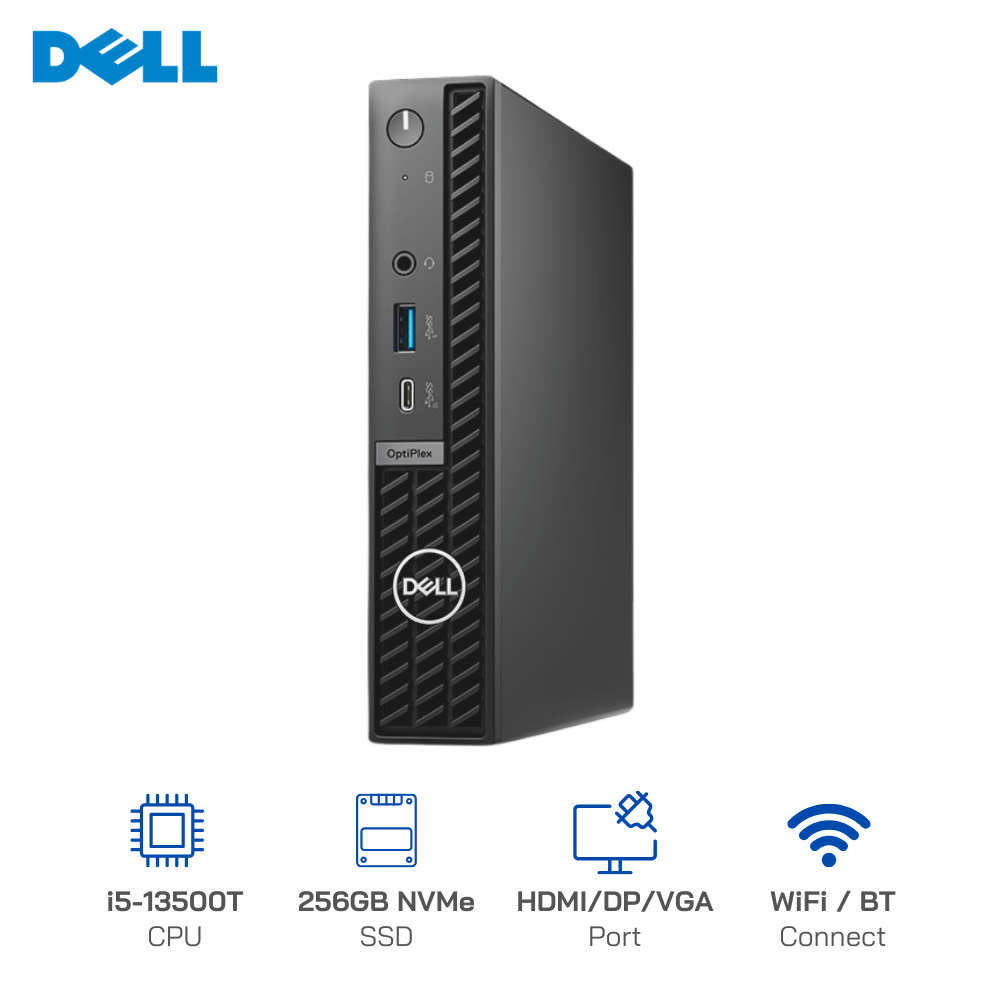 Máy bộ Mini PC Dell Optiplex 7020 Micro Desktop Core i5-13500T, Ram 16GB, SSD 256GB, Wifi + Bluetooth 6E, New
