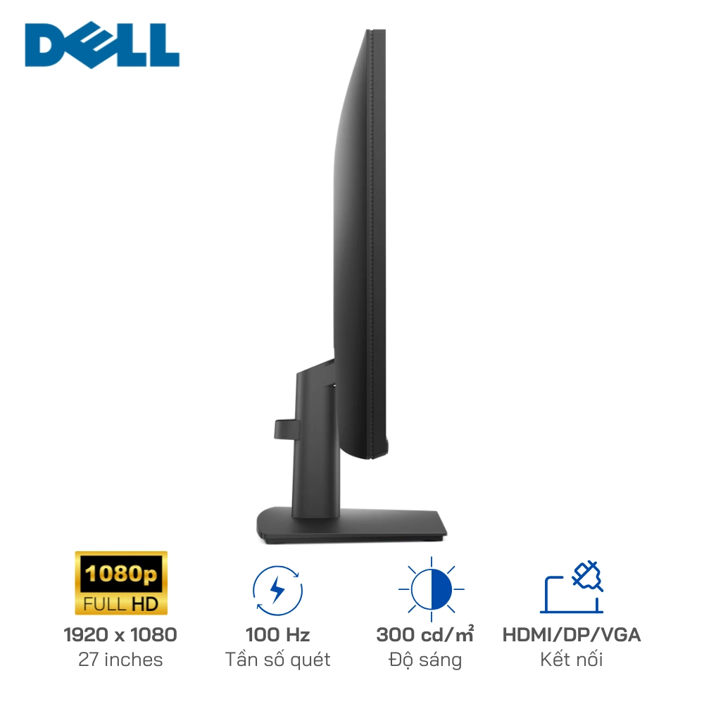 Màn hình Dell Pro E2725HM 27" IPS FHD/100Hz/300nits/Kết nối: HDMI, DP, VGA
