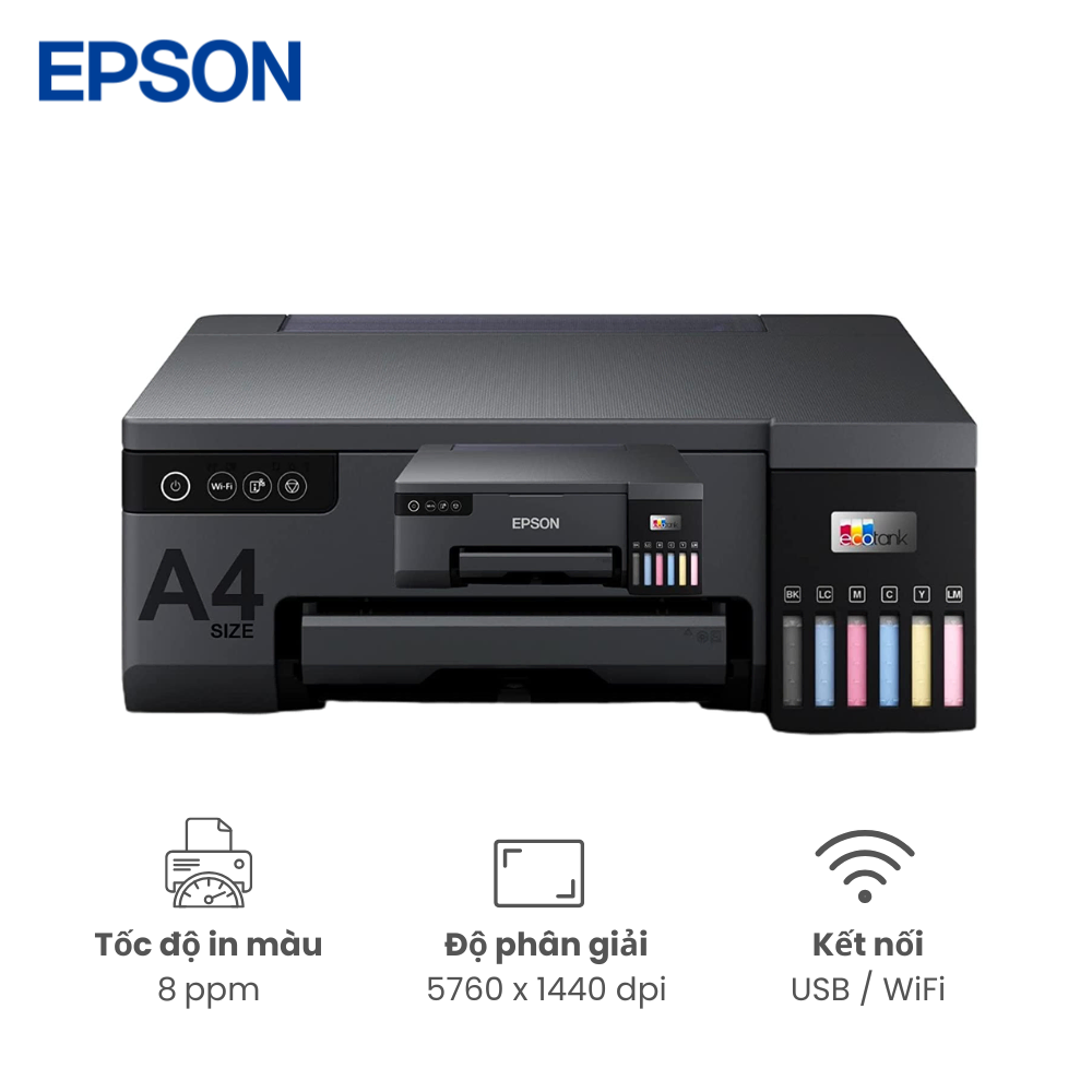 Máy in phun màu EPSON L8050 ( In Phun, A4/A5/ USB/ WIFI), In qua di động