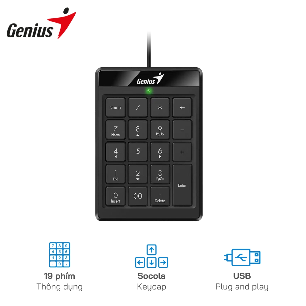 Bàn Phím số rời có dây Genius NumPad 110