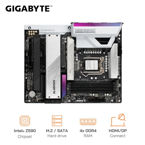Mainboard Gigabyte Z590 VISION G 4x DDR4 M.2 NVMe HDMI DisplayPort