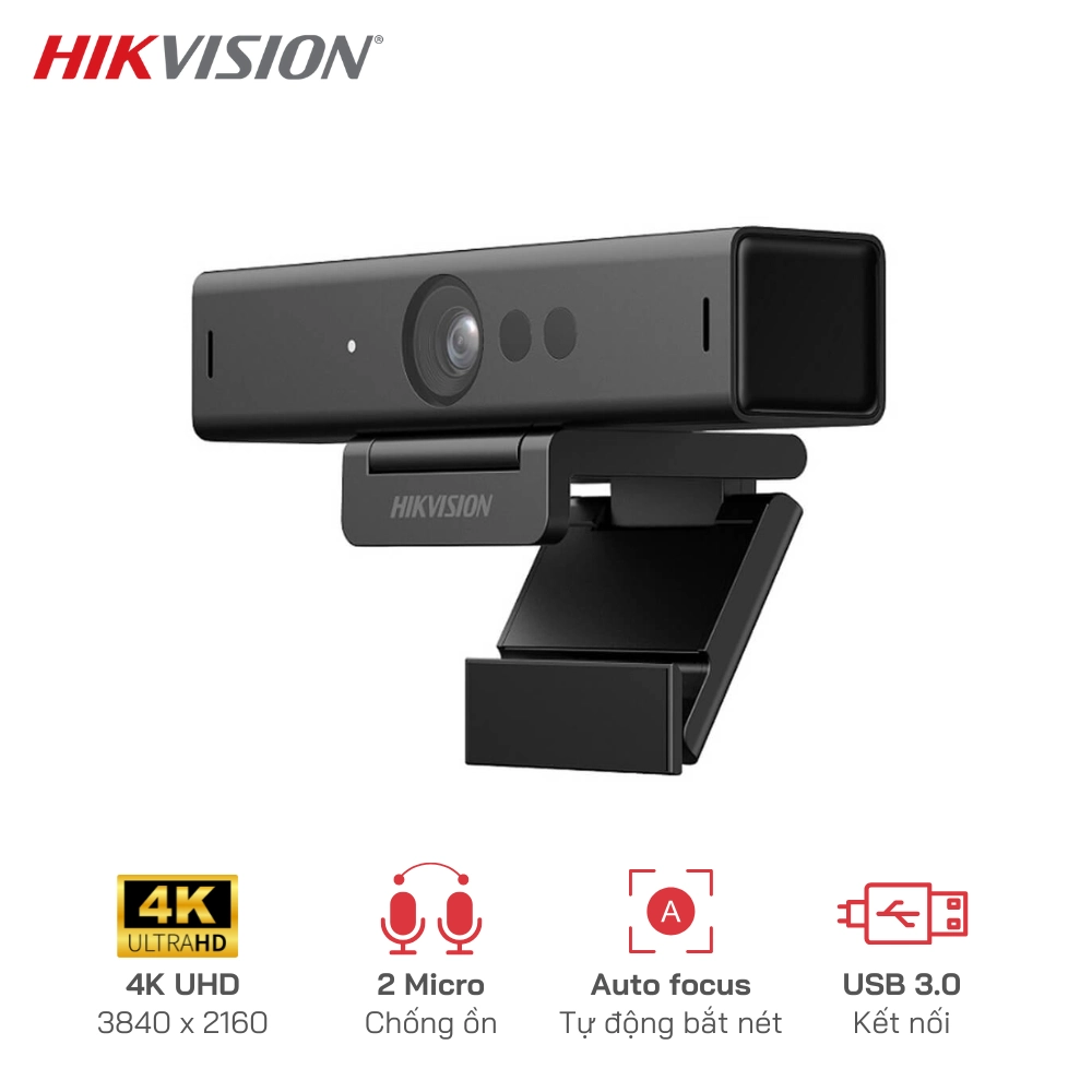 Webcam Hikvision DS-UC8 4K - Hình Ảnh Sắc Nét, Âm Thanh Rõ Ràng