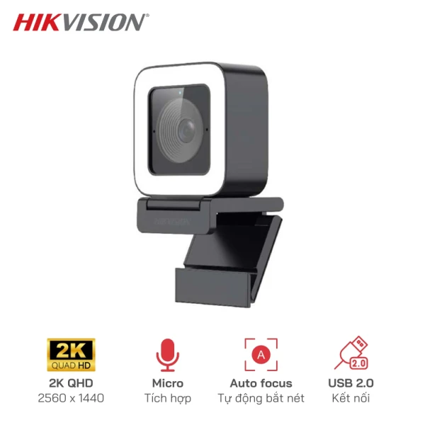 Webcam 2K Hikvision DS-UL4 - Live Streaming Chuyên Nghiệp