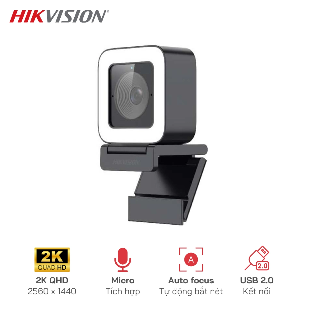 Webcam 2K Hikvision DS-UL4 - Live Streaming Chuyên Nghiệp