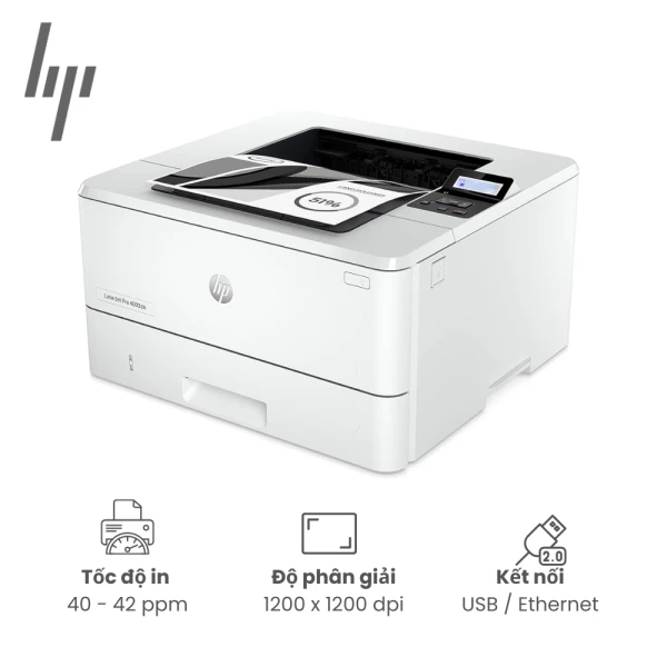 Máy in HP LaserJet Pro 4003DN (2Z609A), In 2 mặt, Kết nối: USB, LAN, tốc độ in 40 trang/ phút