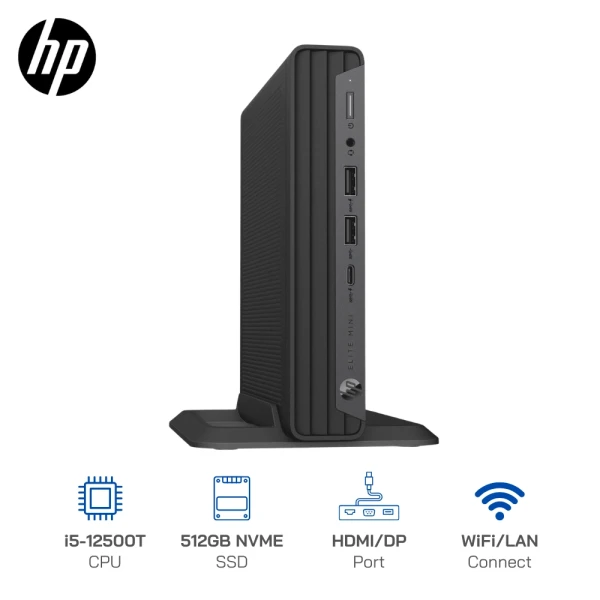 Máy bộ Mini PC HP Elite 600 G9 Core i5-12500T, Ram 16GB, SSD 512GB, Wifi 99%
