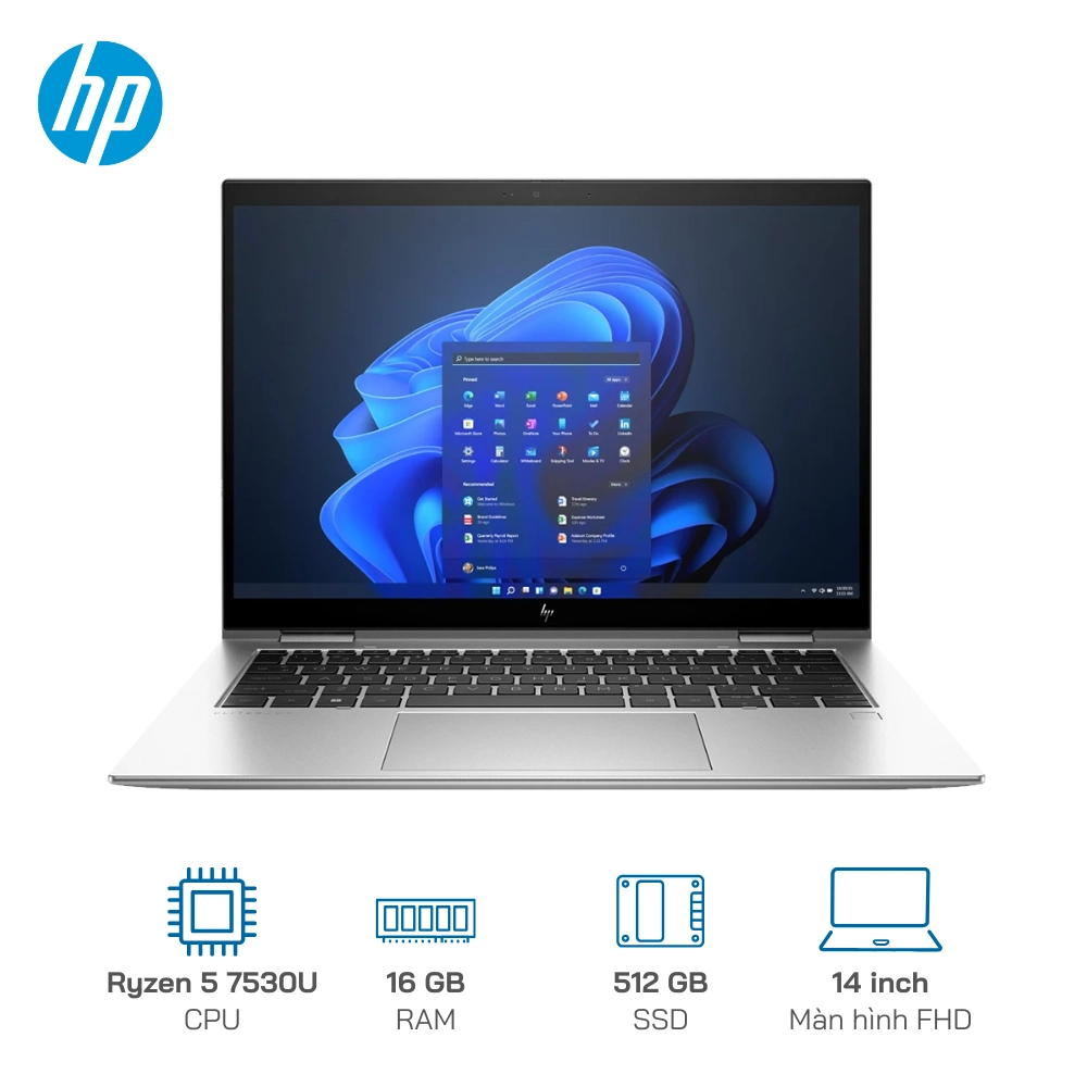 Laptop HP Elitebook 645 G10 Ryzen 5 7530U/AMD Radeon/RAM 16GB/SSD 512GB/14inch FHD